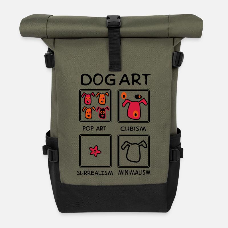 Hund - Rolltop Rucksack - Olive/Schwarz