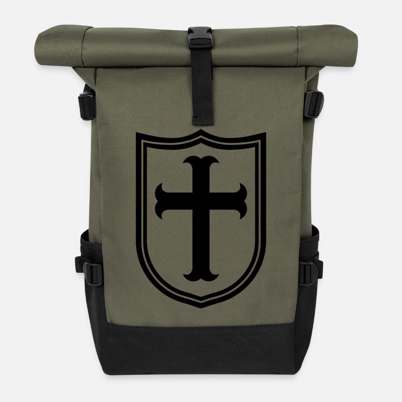 Templier - Sac à dos roll top - olive/noir