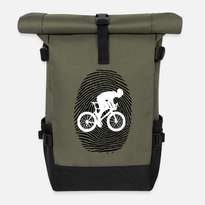 Radfahrer - Rolltop Rucksack - Olive/Schwarz