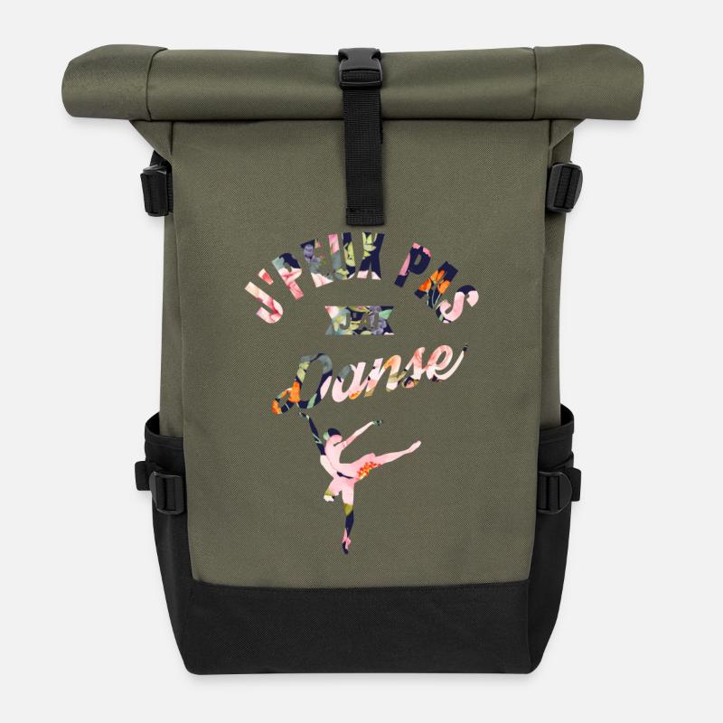 J'Peux Pas J'Ai Danse - Sac à dos roll top - olive/noir