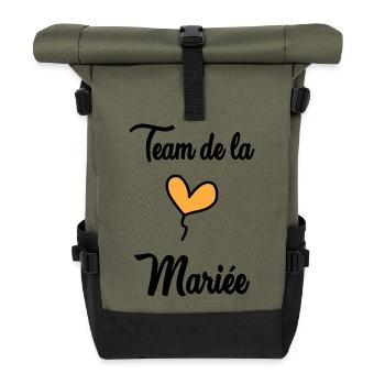 BRAUT-TEAM - Rolltop Rucksack - Olive/Schwarz - Vorne