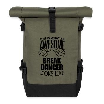 Breakdance - Rolltop Rucksack - Olive/Schwarz - Vorne