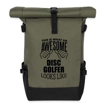 Discgolfer - Rolltop Rucksack - Olive/Schwarz - Vorne