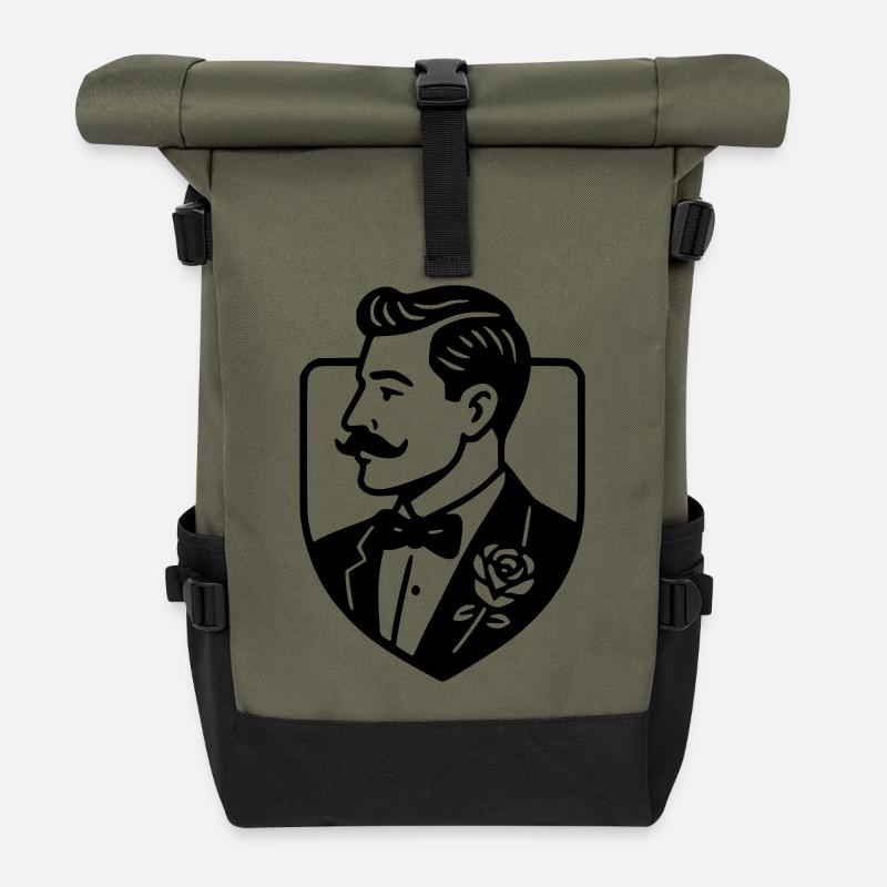 The groom - Roll Top Backpack - olive/black
