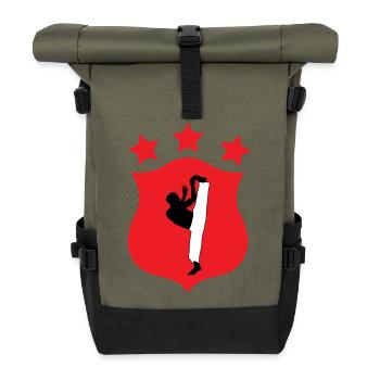 Capoeira - Fighting - Dance - Roll Top Backpack - olive/black - Front