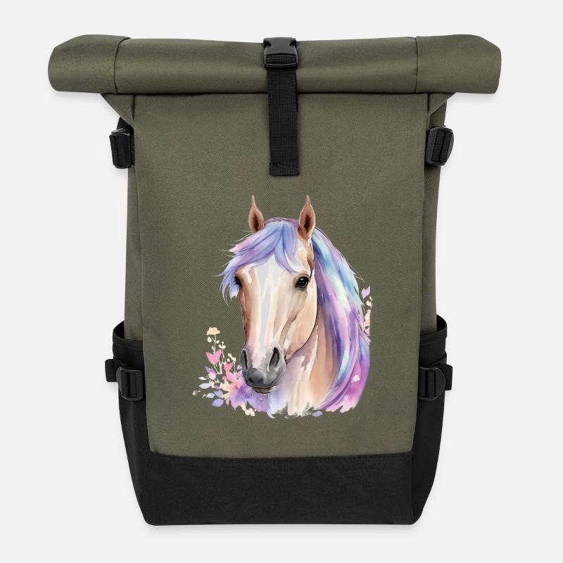 blockedTitle - Rolltop Rucksack - Olive/Schwarz