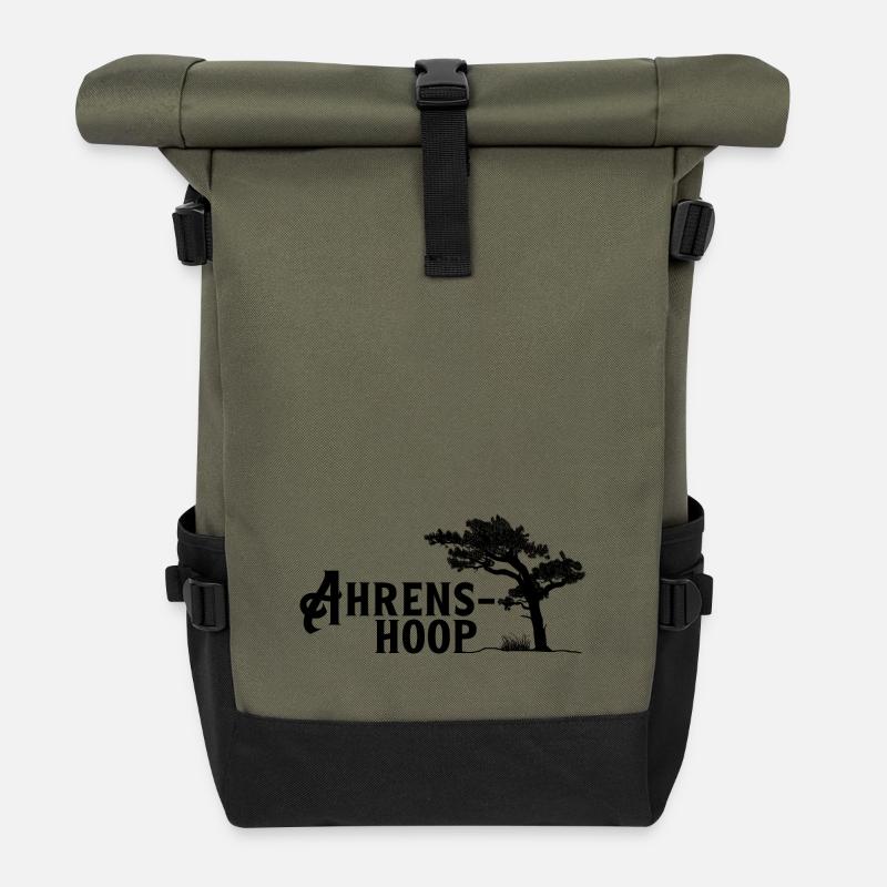 Ahrenshoop, Perle der Ostsee - Rolltop Rucksack - Olive/Schwarz