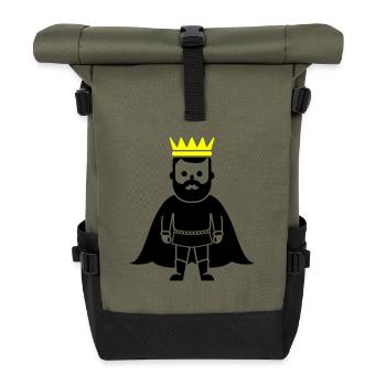 König - Rolltop Rucksack - Olive/Schwarz - Vorne