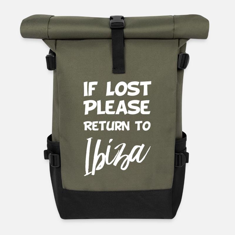 If lost - Ibiza - Rolltop Rucksack - Olive/Schwarz