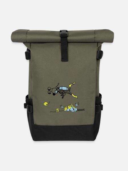 Matrechi liebt tauchen - Rolltop Rucksack - Olive/Schwarz