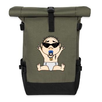 Cool bébé - Sac à dos roll top - olive/noir - Devant