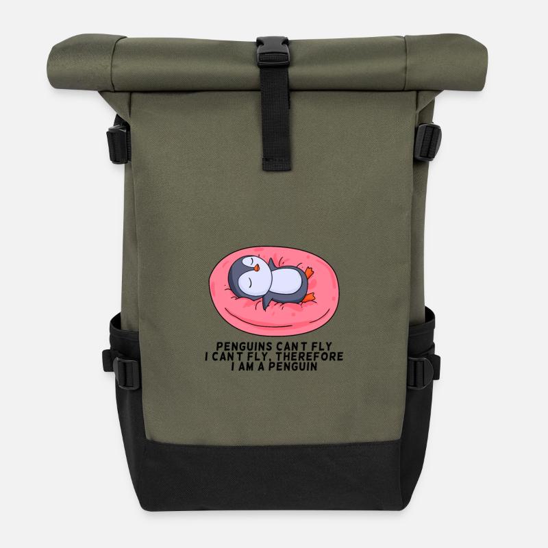 Pinguin - Rolltop Rucksack - Olive/Schwarz
