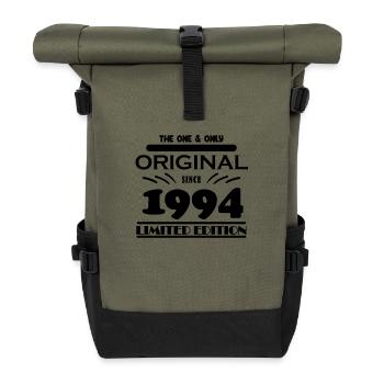 1994 - Baujahr 1994 - Jahrgang 1994 - Rolltop Rucksack - Olive/Schwarz - Vorne