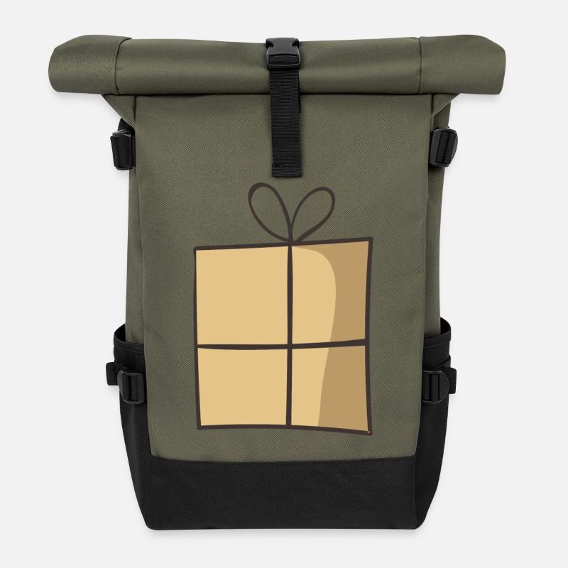 present 3 - Rolltop Rucksack - Olive/Schwarz