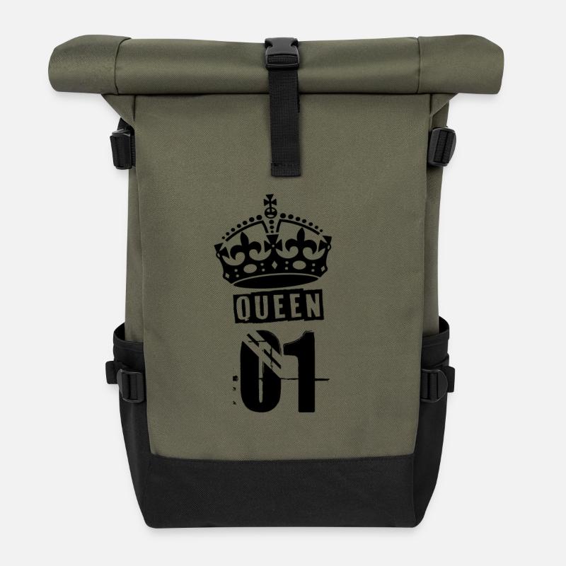 Queen - Rolltop Rucksack - Olive/Schwarz