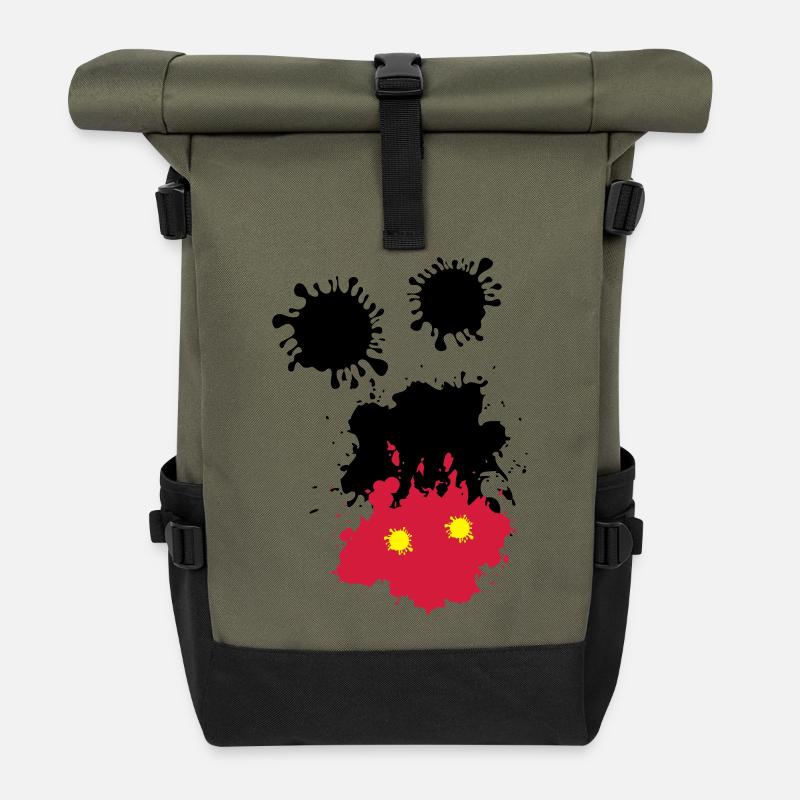 Maus-Spots - Rolltop Rucksack - Olive/Schwarz