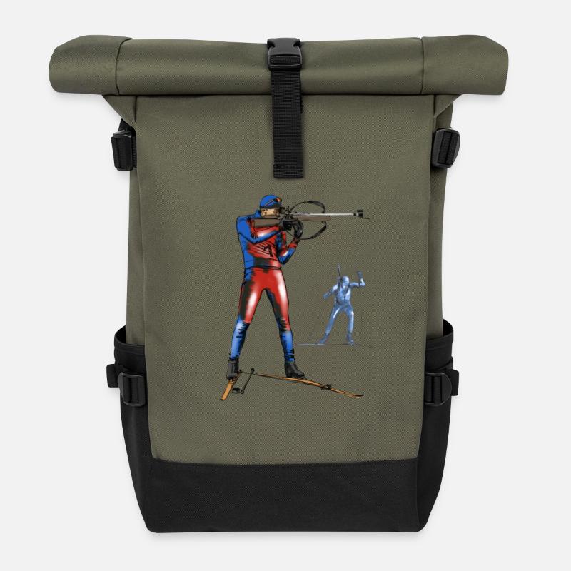 biathlon - Sac à dos roll top - olive/noir