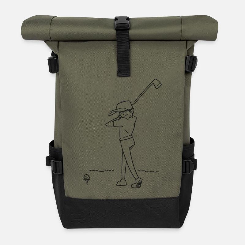 Golfer - Rolltop Rucksack - Olive/Schwarz