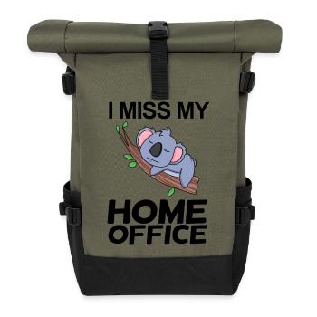Bureau à domicile Dire drôle - Sac à dos roll top - olive/noir - Devant