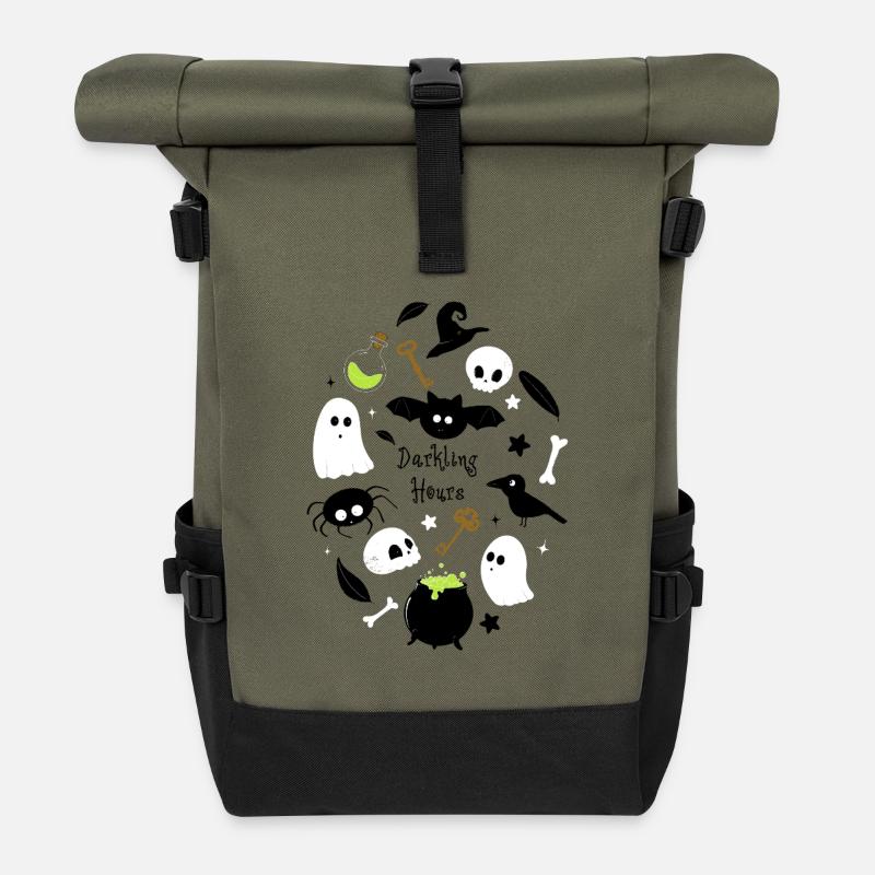 Heures d’obscurité - Sac à dos roll top - olive/noir