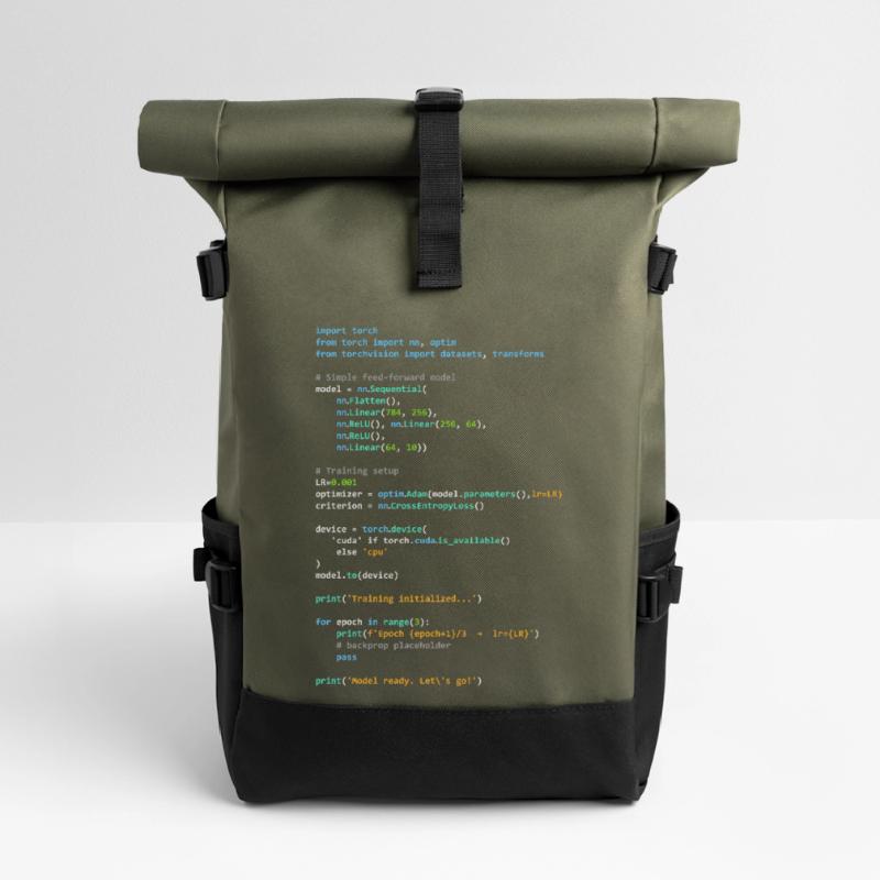 Programmer Humor - Developer Logic and Technology Roll Top Backpack