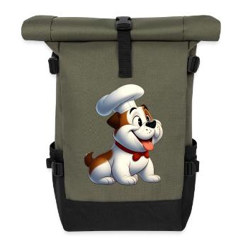 bouledogue anglais 4 - Sac à dos roll top - olive/noir - Devant