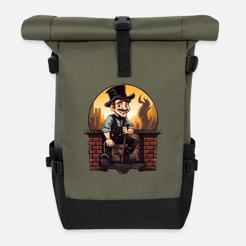 Schornsteinfeger aus Leidenschaft - Rolltop Rucksack - Olive/Schwarz