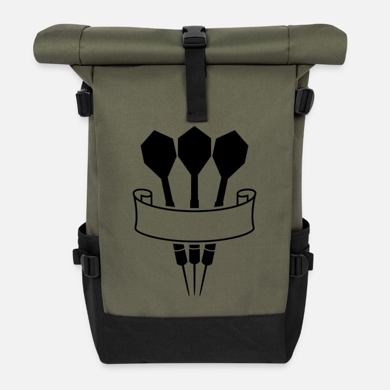 Darts Banner Logo - Sac à dos roll top - olive/noir
