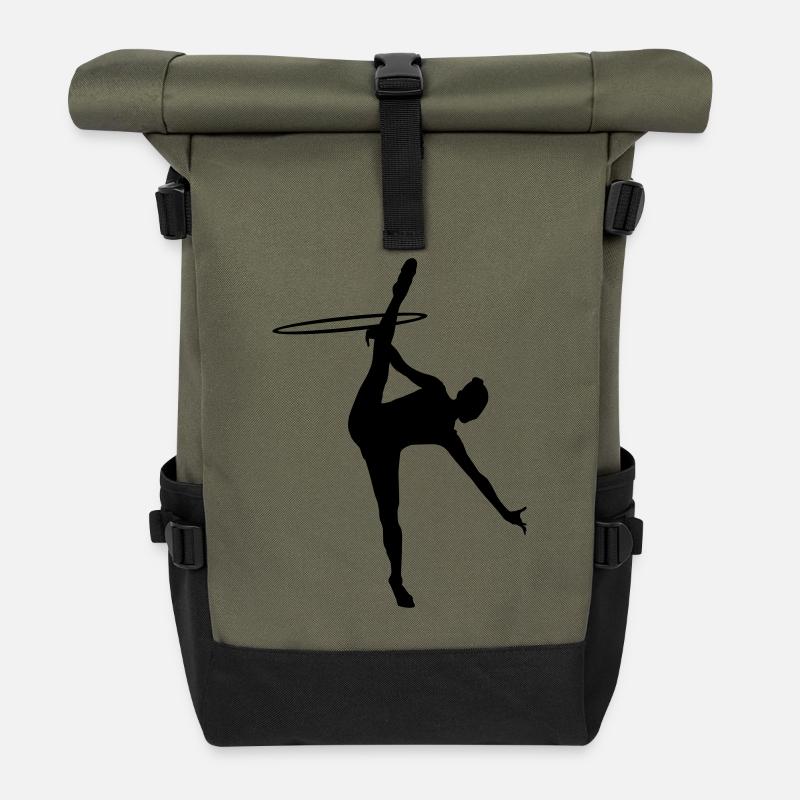Rhythmische Gymnastik 2 - Rolltop Rucksack - Olive/Schwarz