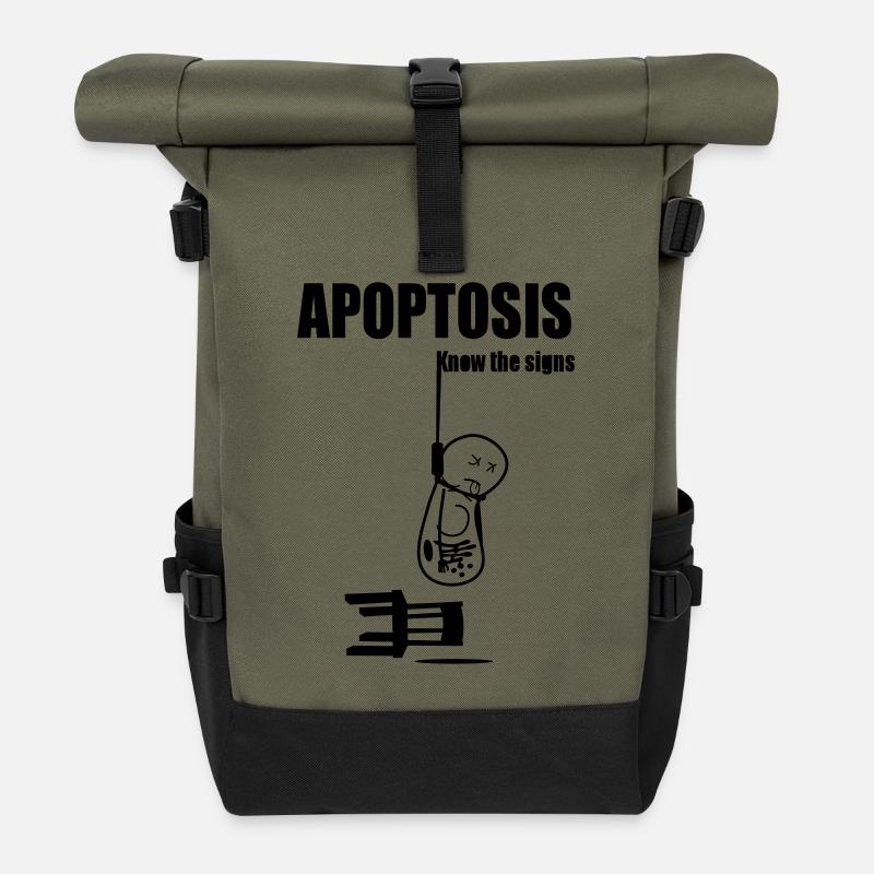 Apoptosis - Roll Top Backpack - olive/black
