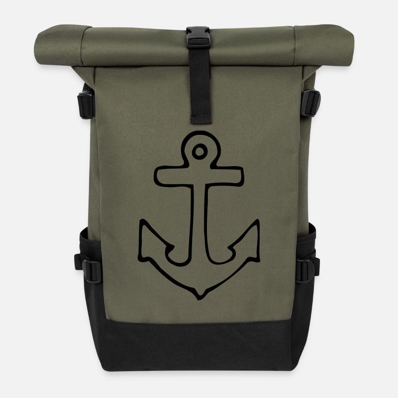 Anchor - Roll Top Backpack - olive/black