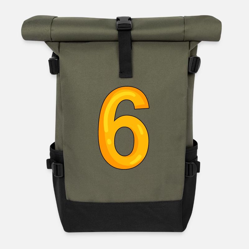 6 - Rolltop Rucksack - Olive/Schwarz