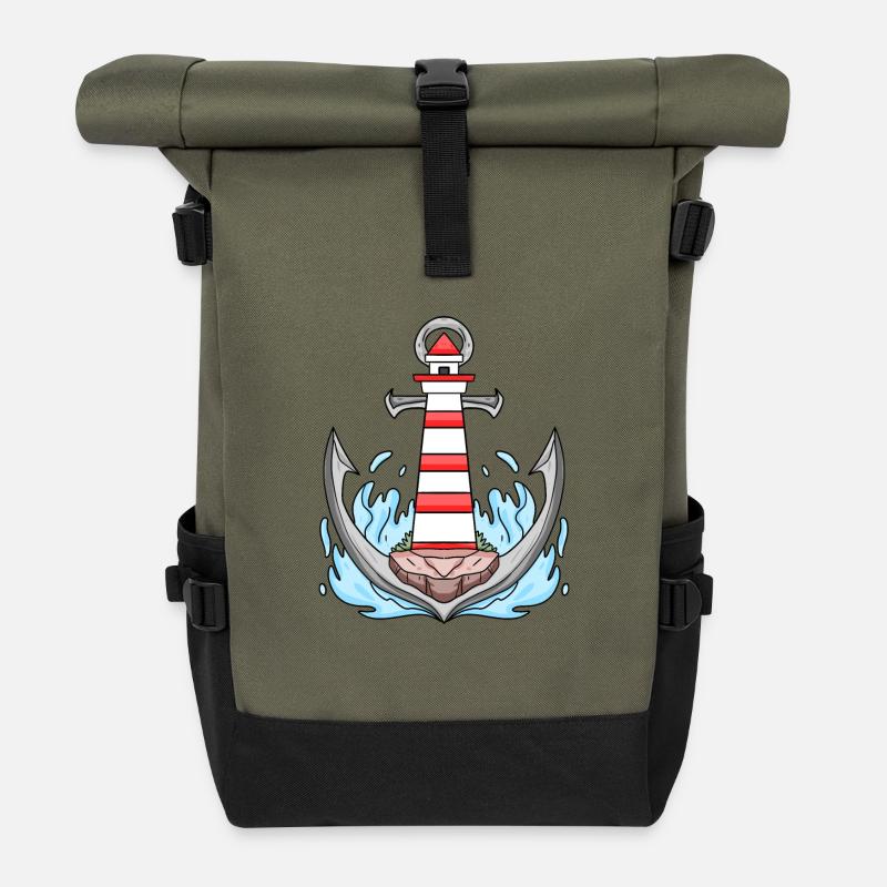 Phare d’Anchor - Sac à dos roll top - olive/noir