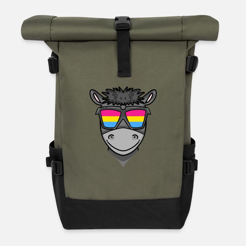 Esel - Rolltop Rucksack - Olive/Schwarz