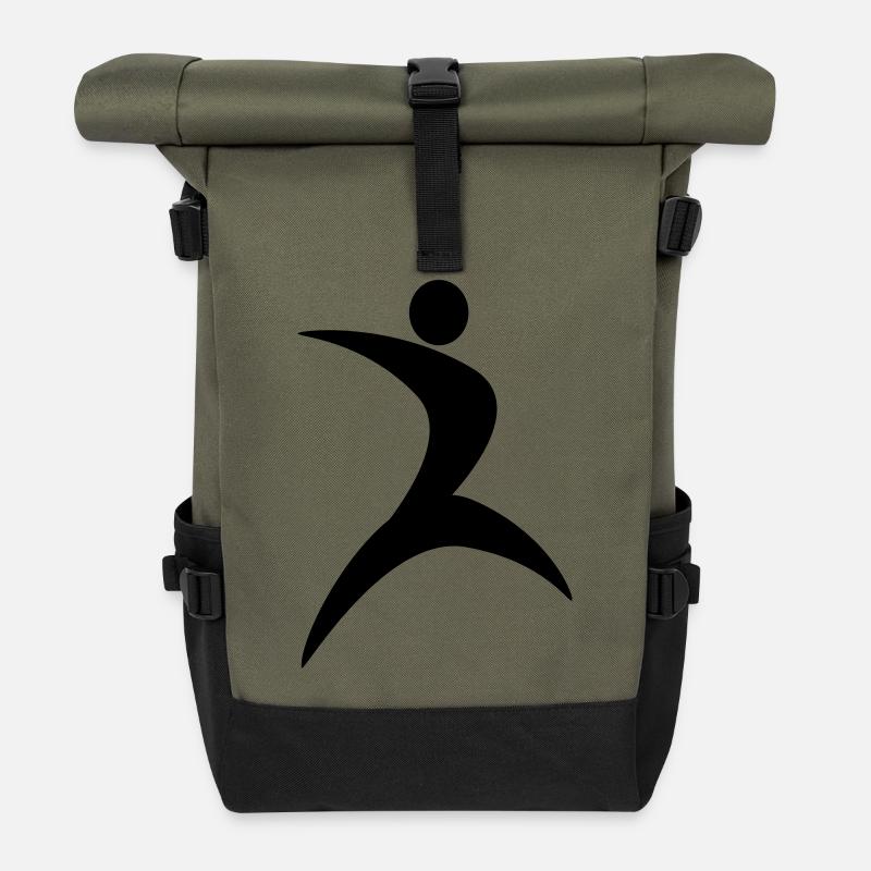 Tanzen Tänzerin Tänzer Turnen 1c - Rolltop Rucksack - Olive/Schwarz