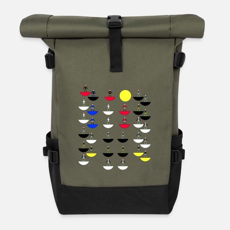 Subbuteo - Roll Top Backpack - olive/black