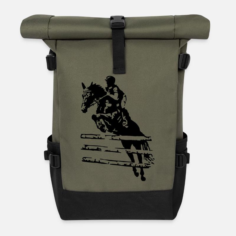 Springreiter Reiter - Rolltop Rucksack - Olive/Schwarz