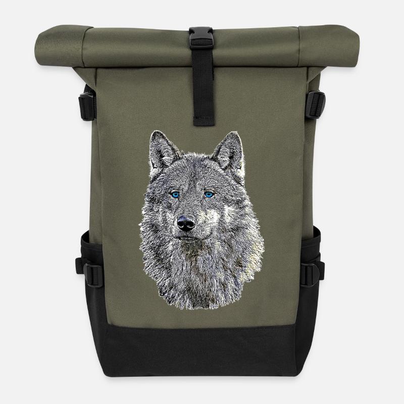 Wolf - Rolltop Rucksack - Olive/Schwarz