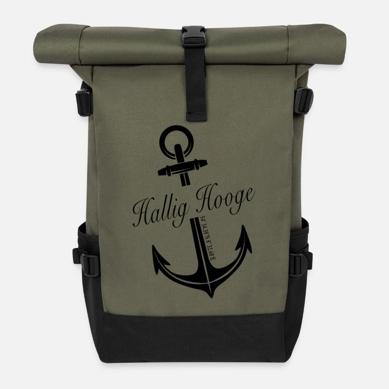 Hallig Hooge - Rolltop Rucksack - Olive/Schwarz