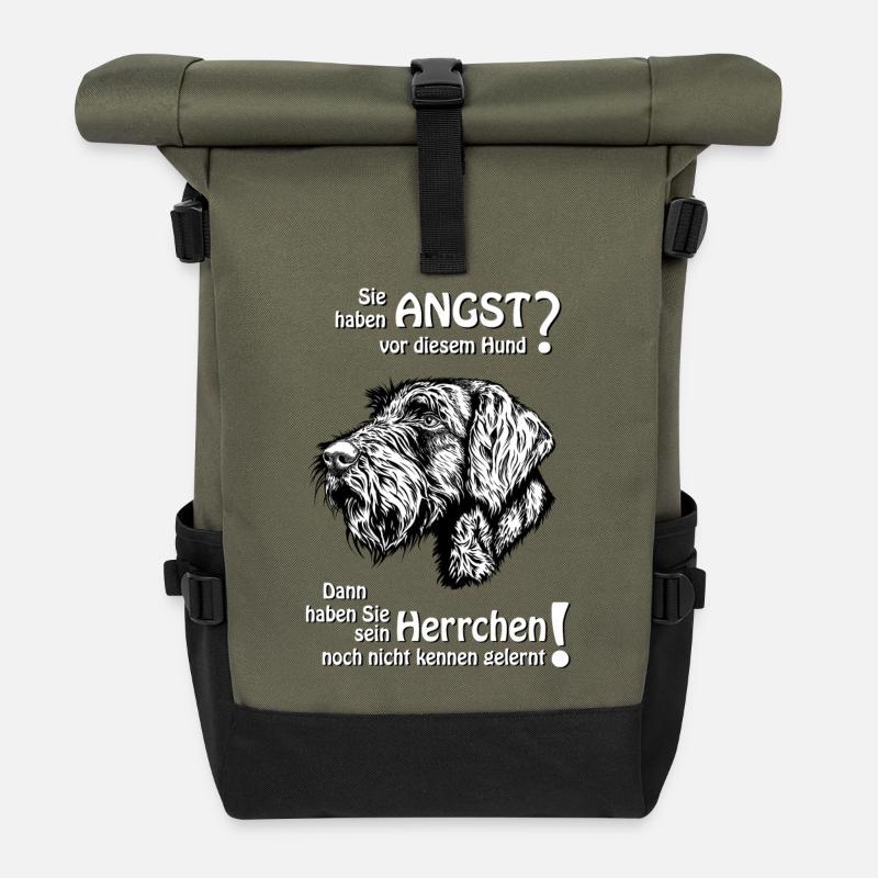 Angst vor DD? Herrchen - Rolltop Rucksack - Olive/Schwarz