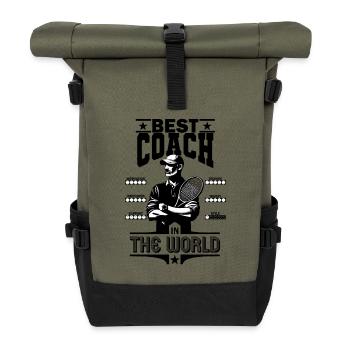 Best Tennis Coach of the World - Rolltop Rucksack - Olive/Schwarz - Vorne
