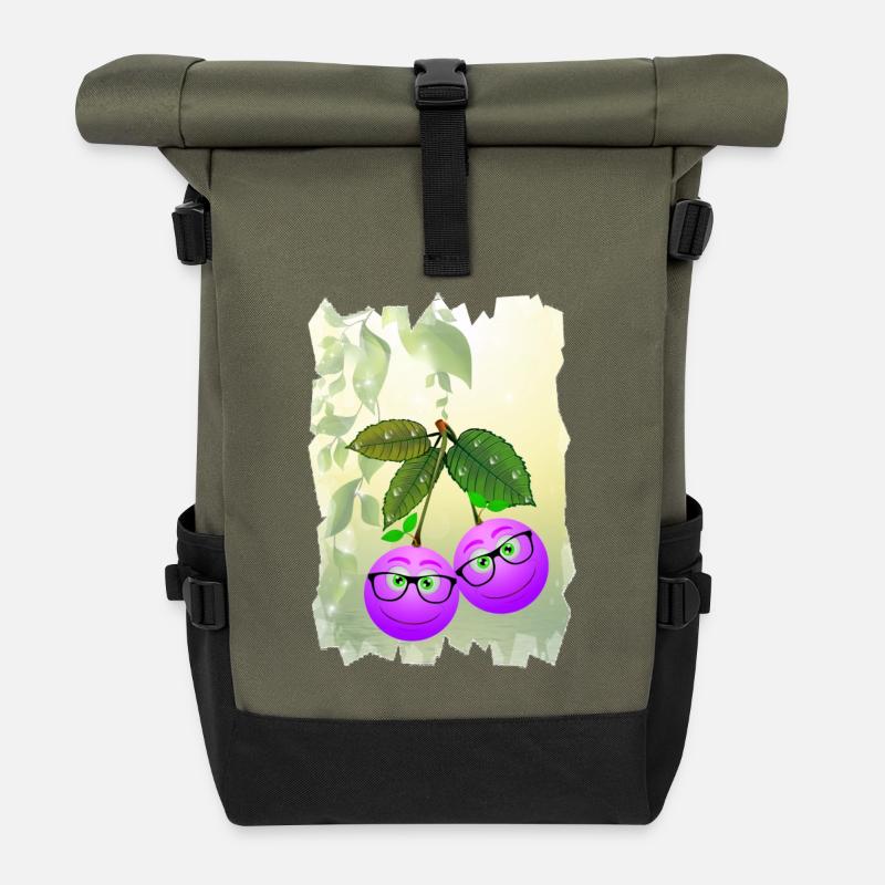 Brillenbeeren - Rolltop Rucksack - Olive/Schwarz