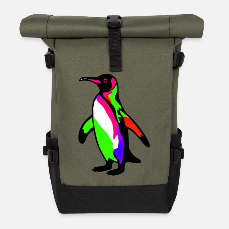 Pinguin - Rolltop Rucksack - Olive/Schwarz