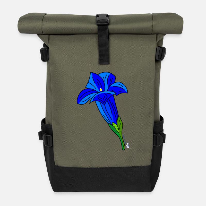 BAVARIAN UNICORN - Enzian - Rolltop Rucksack - Olive/Schwarz