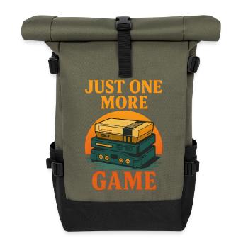 Conception de jeux vidéo rétro avec une déclaration - Sac à dos roll top - olive/noir - Devant