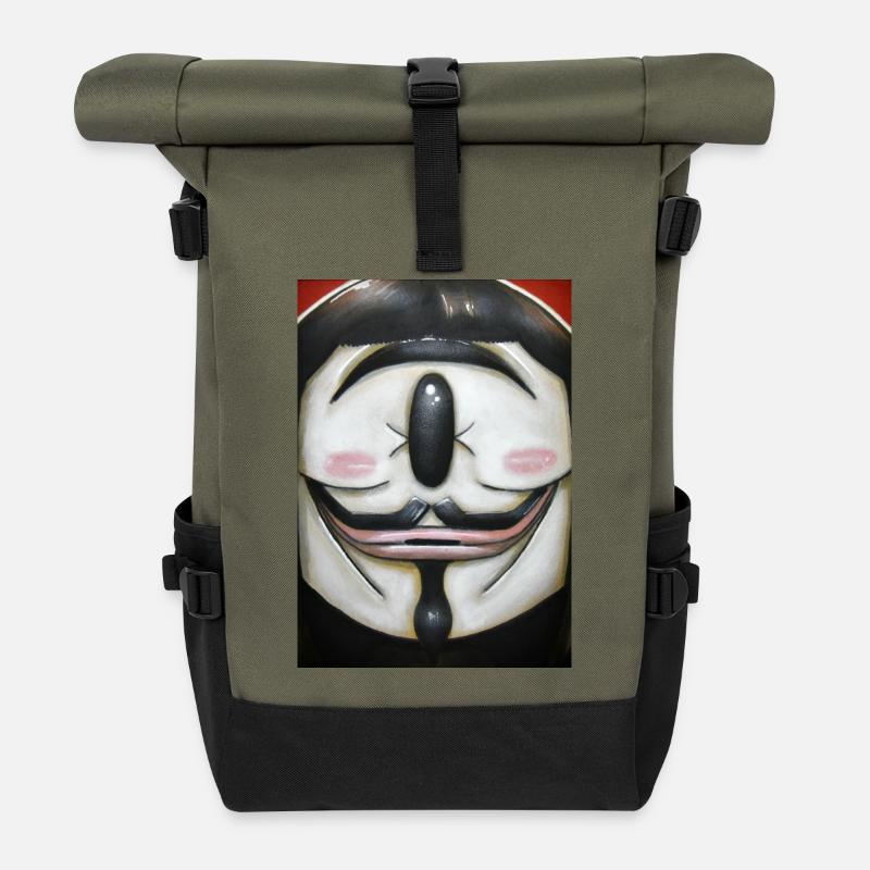 V - Rolltop Rucksack - Olive/Schwarz