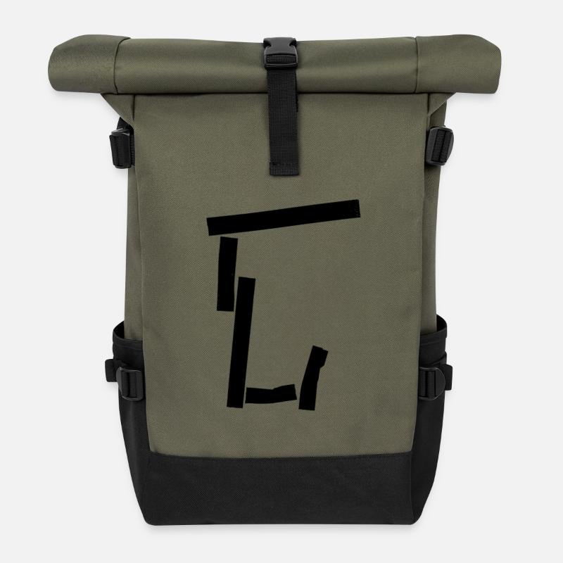 Urban letter (2) - Rolltop Rucksack - Olive/Schwarz