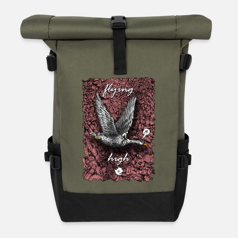 Goldene Gans - Rolltop Rucksack - Olive/Schwarz