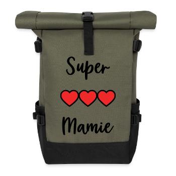 GRANNY. MAMMA. GRANDMOTHER. MOTHER'S DAY. FAMILY - Roll Top Backpack - olive/black - Front