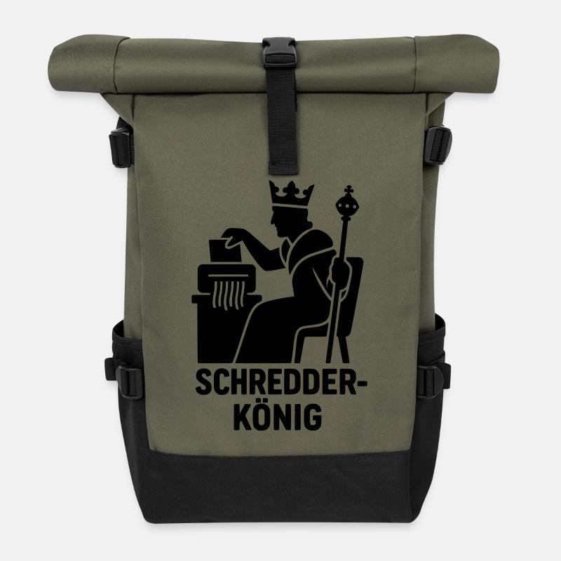 schredder könig - Rolltop Rucksack - Olive/Schwarz